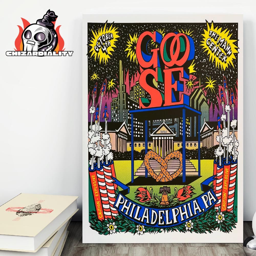 Goose The Band Tour 2025 Event Poster At The Mann Center Philadelphia CA On October 4th 2025 Wall Decor Poster Canvas Goose The Band Tour 2025 Event Poster At The Mann Center Philadelphia CA On October 4th 2025 Wall Decor Poster Canvas