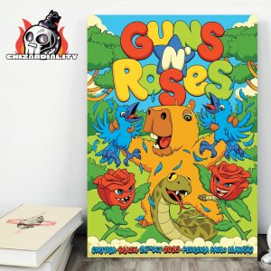 Guns N Roses Tour 2025 Poster Live At Pedreira Paulo Leminski Curitiba Brazil On October 28th 2025 Home Decor Poster Canvas