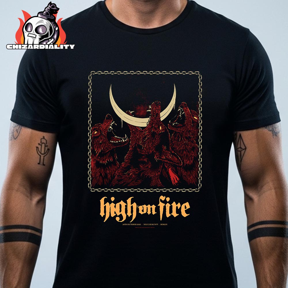 High On Fire Poster For Show At Neue Zunkuft Berlin On October 28th 2025 CLassic T-Shirt High On Fire Poster For Show At Neue Zunkuft Berlin On October 28th 2025 CLassic T-Shirt