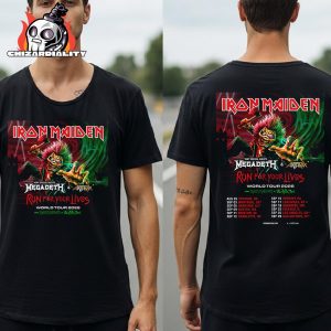 Iron Maiden Run For Your Lives World Tour 2026 From Iron Maiden To Fear The Dark Two Sided Classic T-Shirt Iron Maiden Run For Your Lives World Tour 2026 From Iron Maiden To Fear The Dark Two Sided Classic T-Shirt