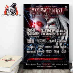 Iron Maiden Will Return To Resurrection Fest In 2026 For The Run For Your Lives World Tour Wall Decor Poster Canvas