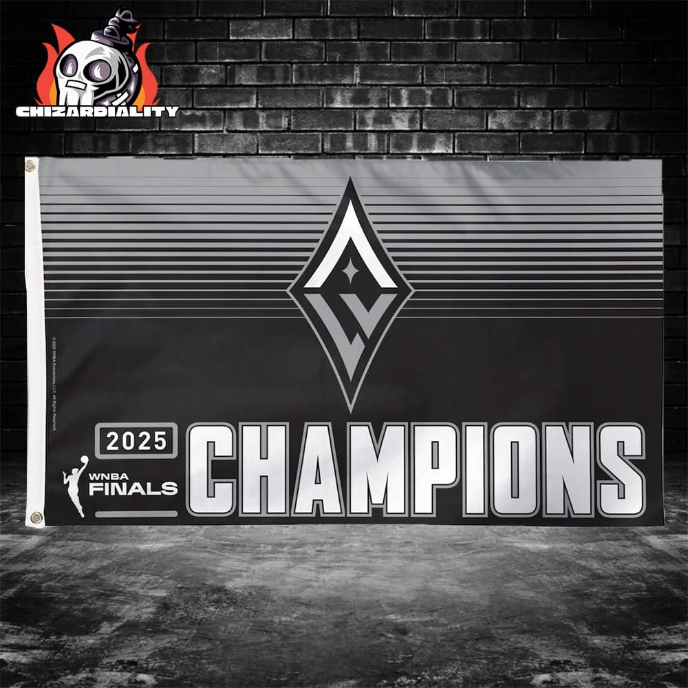 Las Vegas Aces 2025 WNBA Finals Champions 3x Champions In 4 Seasons Garden House Two Sided Flag Las Vegas Aces 2025 WNBA Finals Champions 3x Champions In 4 Seasons Garden House Two Sided Flag