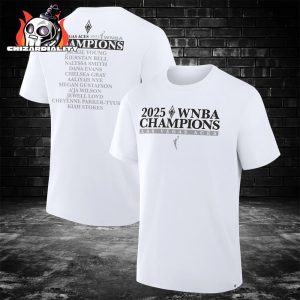 Las Vegas Aces Unisex 2025 WNBA Finals Champions Team Roster Two Sided Classic T-Shirt