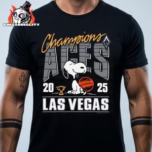 Las Vegas Aces Unisex 2025 WNBA Finals Champions Snoopy Classic T-Shirt