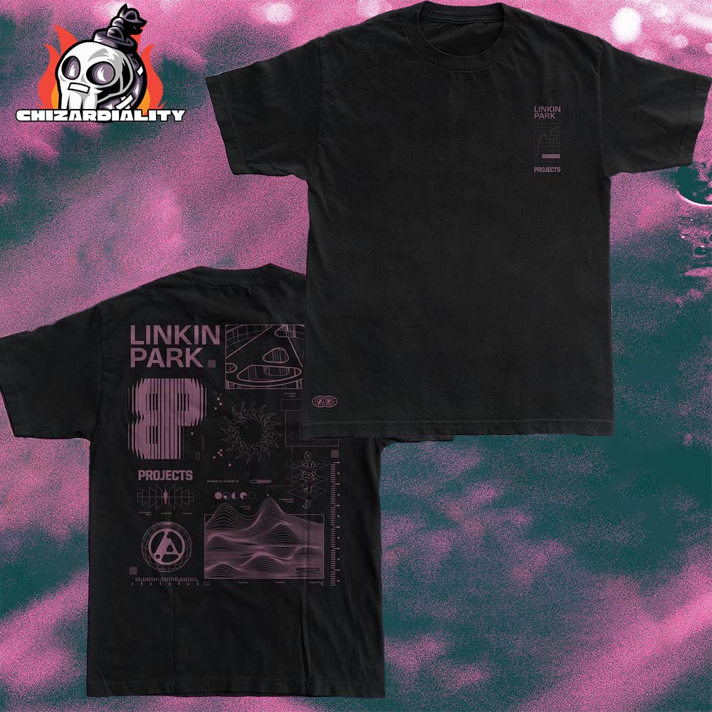 Linkin Park Brooklyn Projects Black Tee LPU Merchandise Two Sided Classic T-Shirt Linkin Park Brooklyn Projects Black Tee LPU Merchandise Two Sided Classic T-Shirt