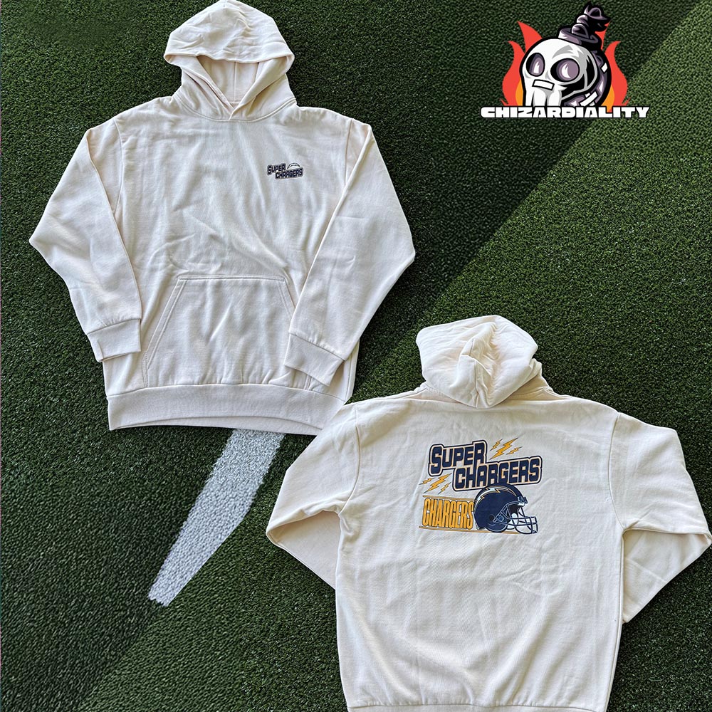 Los Angeles Chargers Super Chargers Merch Hoodie In Stadium NLF 2025 Two Sided Classic T-Shirt Los Angeles Chargers Super Chargers Merch Hoodie In Stadium NLF 2025 Two Sided Classic T-Shirt
