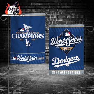 Los Angeles Dodgers National League Champions 2025 Double-Sided Garden House Flag