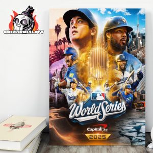 Los Angeles Dodgers Versus Toronto Blue Jays World Series MLB 2025 Matchup Wall Decor Poster Canvas