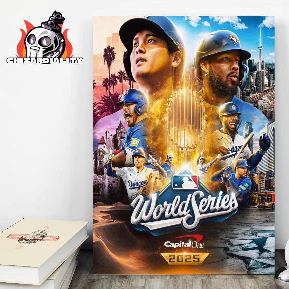 Los Angeles Dodgers Versus Toronto Blue Jays World Series MLB 2025 Matchup Wall Decor Poster Canvas Los Angeles Dodgers Versus Toronto Blue Jays World Series MLB 2025 Matchup Wall Decor Poster Canvas
