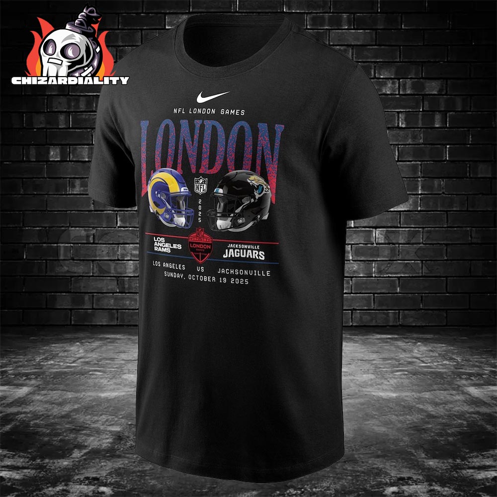 Los Angeles Rams Vs Jacksonville Jaguars Nike NFL International Games London October 19th 2025 Classic T-Shirt Los Angeles Rams Vs Jacksonville Jaguars Nike NFL International Games London October 19th 2025 Classic T-Shirt