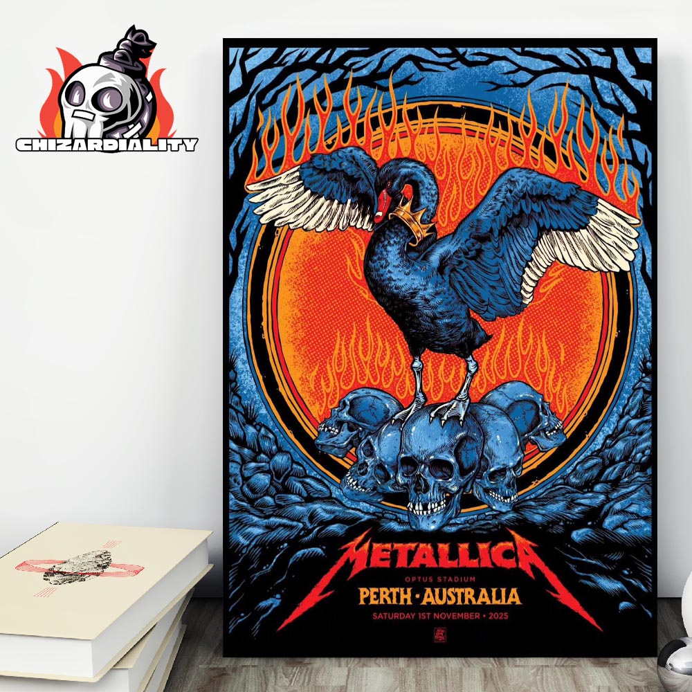 Metallica M72 World Tour 2025 Venue Art Poster By Ben Brown M72 Perth Merch At Optus Stadium On Saturday November 1st 2025 Home Decor Poster Canvas Metallica M72 World Tour 2025 Venue Art Poster By Ben Brown M72 Perth Merch At Optus Stadium On Saturday November 1st 2025 Home Decor Poster Canvas