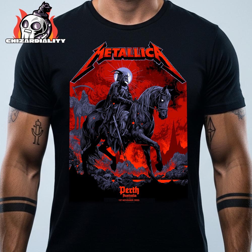 Metallica M72 World Tour 2025 Venue Merch Exclusive Tee M72 Perth Pop Up Shop At Optus Stadium On Saturday November 1st 2025 Classic T-Shirt Metallica M72 World Tour 2025 Venue Merch Exclusive Tee M72 Perth Pop Up Shop At Optus Stadium On Saturday November 1st 2025 Classic T-Shirt