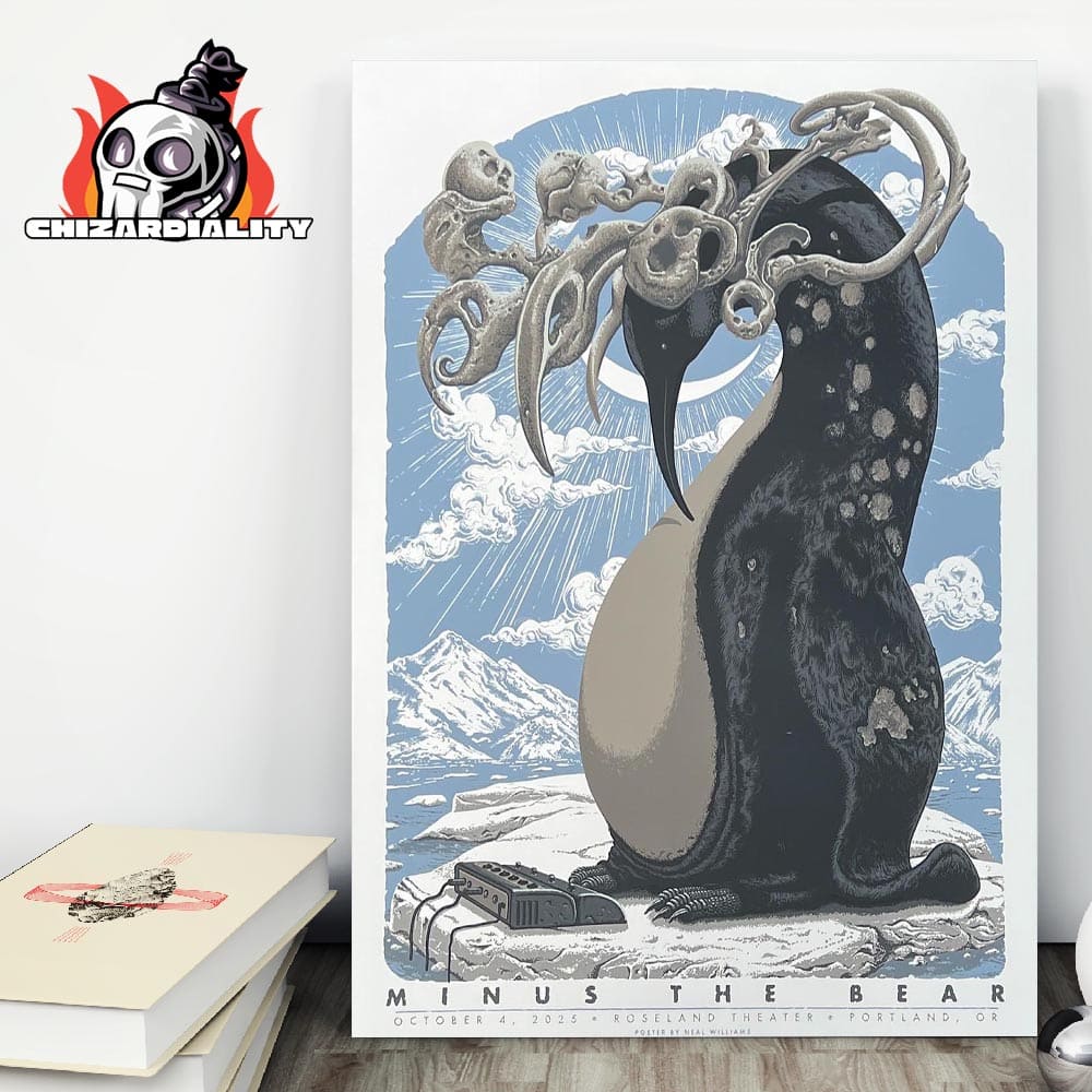 Minus The Bear Artwork Poster At Roseland Theater Portland OR On October 4th 2025 Wall Decor Poster Canvas Minus The Bear Artwork Poster At Roseland Theater Portland OR On October 4th 2025 Wall Decor Poster Canvas