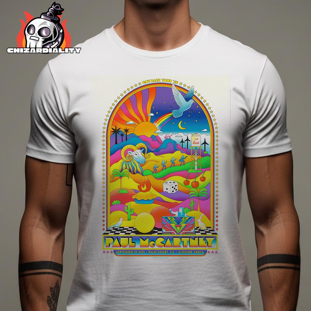 Paul McCartney Got Back Tour 2025 At Acrisure Arena Palm Desert CA On September 29th 2025 Classic T-Shirt Paul McCartney Got Back Tour 2025 At Acrisure Arena Palm Desert CA On September 29th 2025 Classic T-Shirt