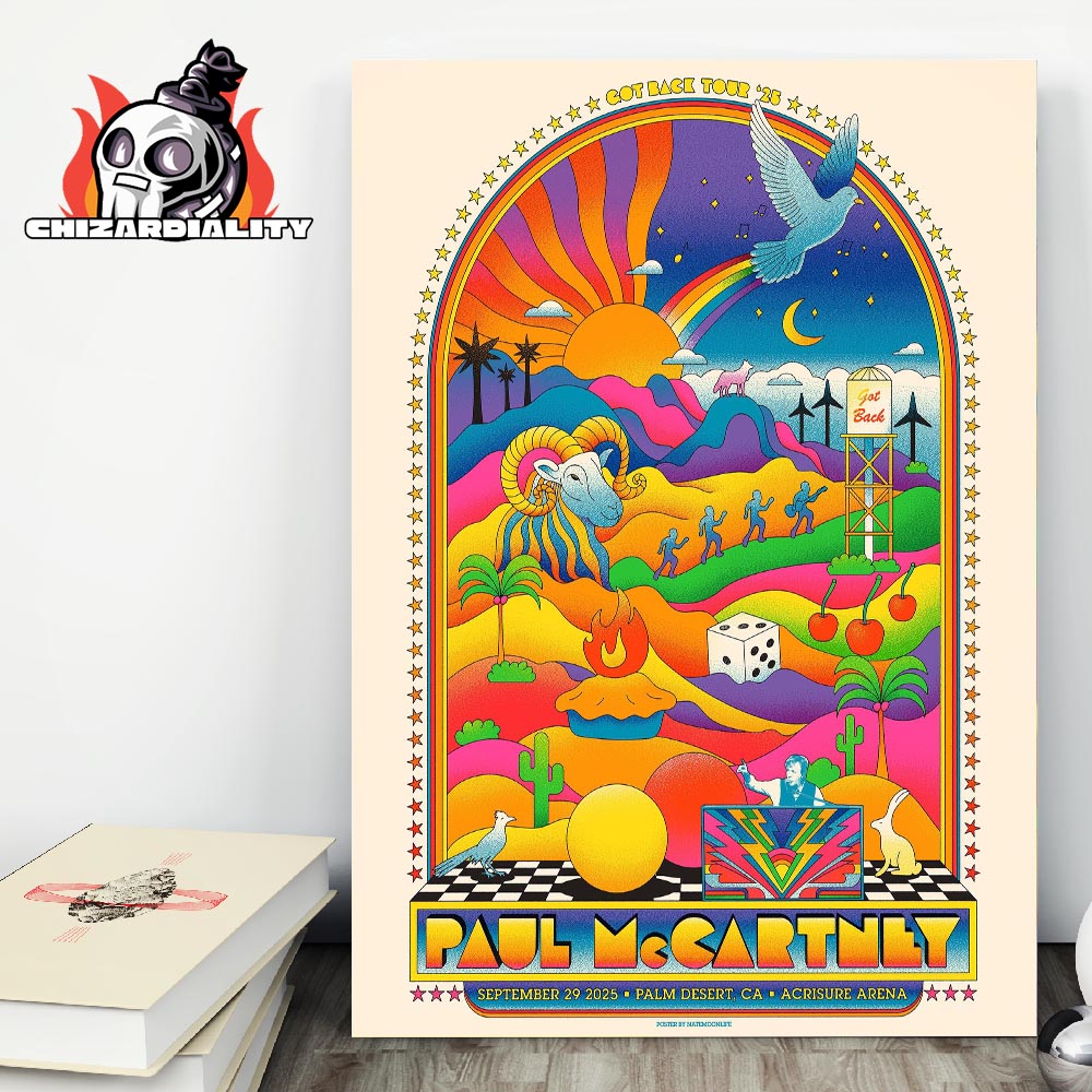 Paul McCartney Got Back Tour 2025 At Acrisure Arena Palm Desert CA On September 29th 2025 Wall Decor Poster Canvas Paul McCartney Got Back Tour 2025 At Acrisure Arena Palm Desert CA On September 29th 2025 Wall Decor Poster Canvas