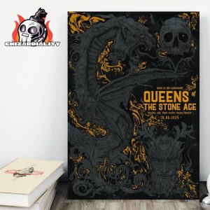 Queens Of The Stone Age Alive In The Catacombs Boch Center Wang Theatre Boston MA On October 8th 2025 Wall Decor Poster Canvas