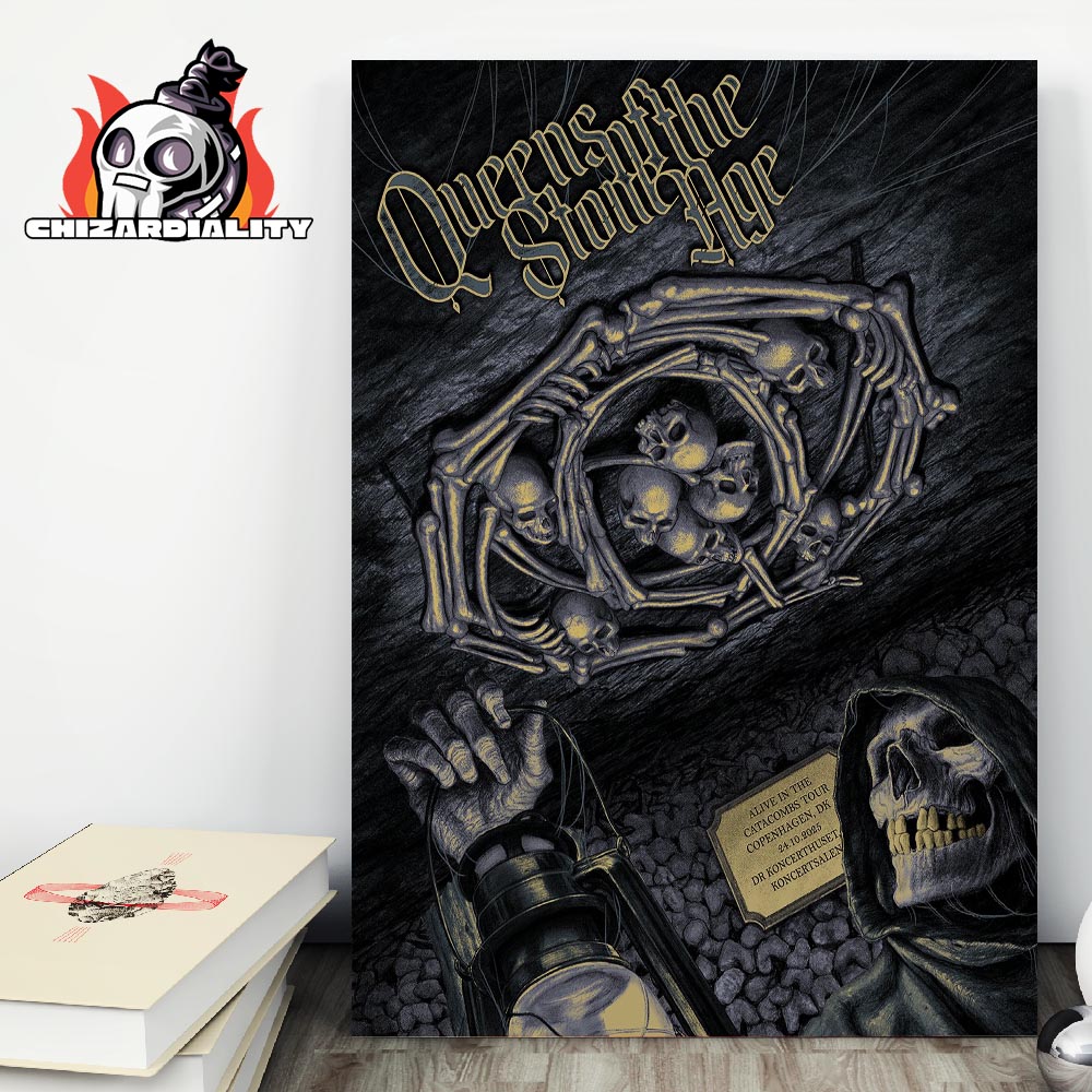 Queens Of The Stone Age Alive In The Catacombs Tour At DR Koncerthuset Koncertsalen Copenhagen DK On October 24th 2025 Wall Decor Poster Canvas Queens Of The Stone Age Alive In The Catacombs Tour At DR Koncerthuset Koncertsalen Copenhagen DK On October 24th 2025 Wall Decor Poster Canvas