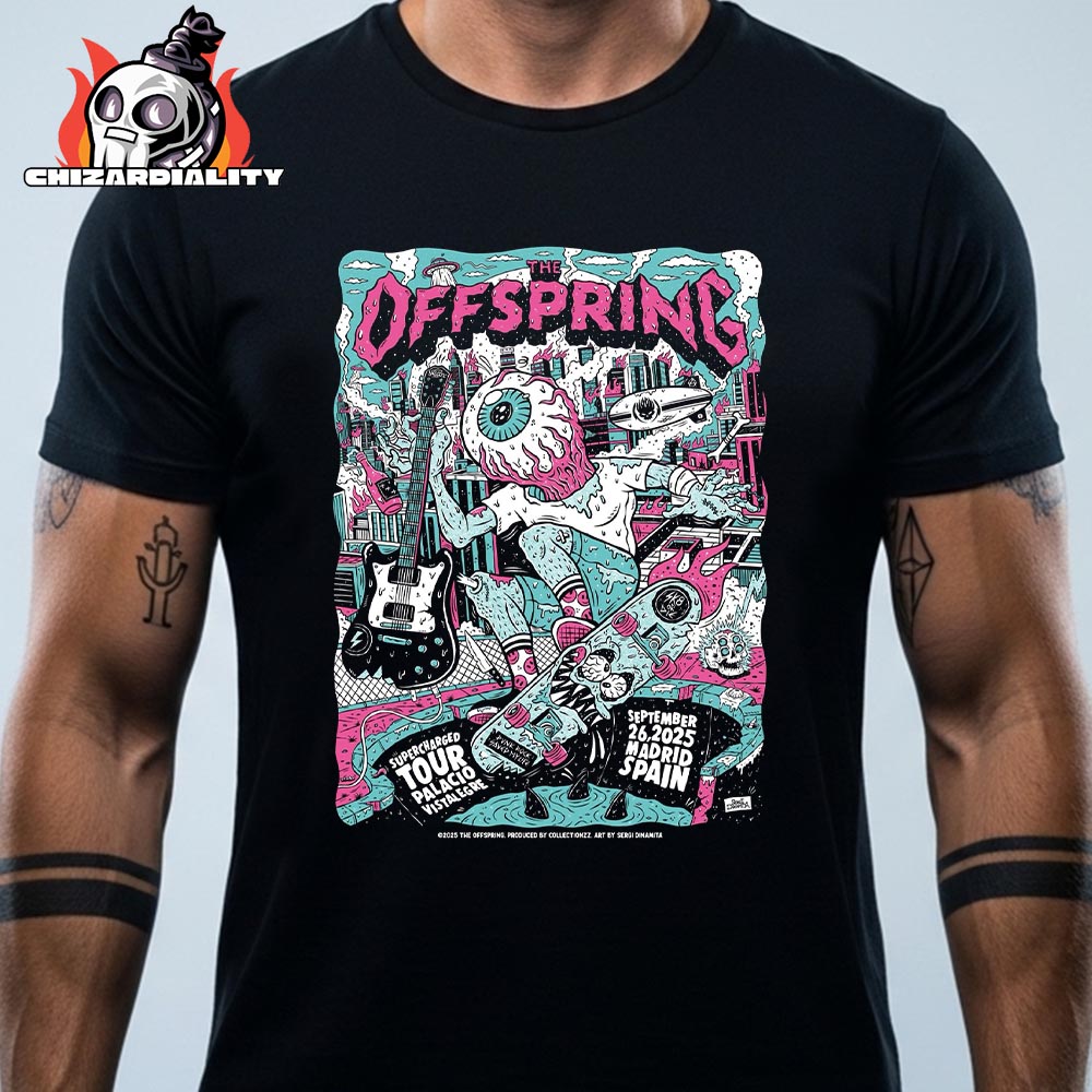 The Offspring Supercharged Tour At Palacio Vistalegre Madrid Spain On September 26th 2025 Classic T-Shirt The Offspring Supercharged Tour At Palacio Vistalegre Madrid Spain On September 26th 2025 Classic T-Shirt