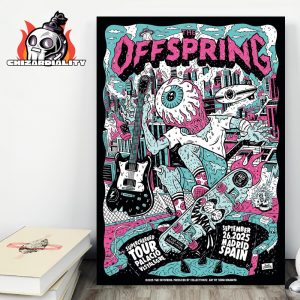 The Offspring Supercharged Tour At Palacio Vistalegre Madrid Spain On September 26th 2025 Wall Decor Poster Canvas