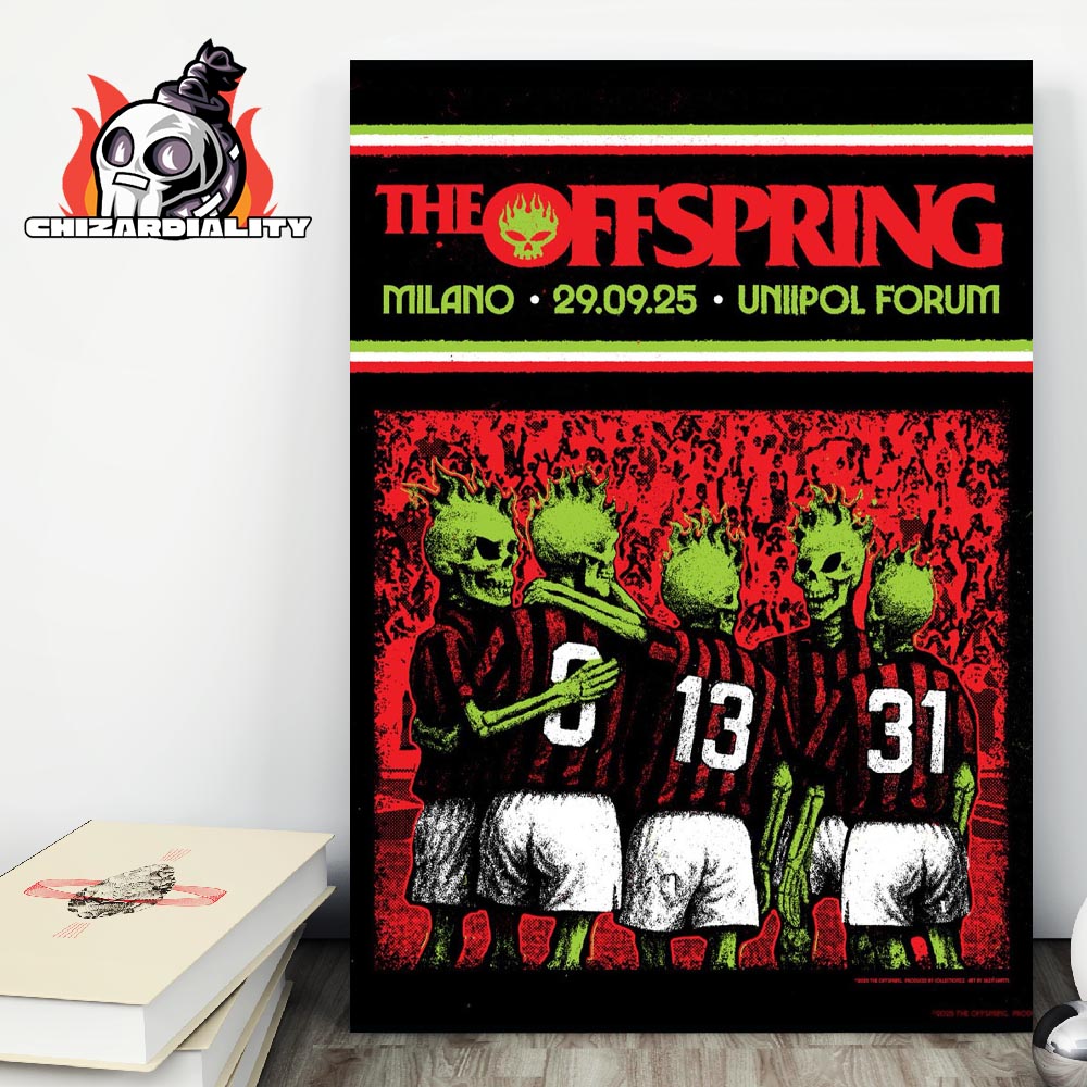 The Offspring Supercharged Tour At Uniipol Forum Milano On September 29th 2025 Wall Decor Poster Canvas The Offspring Supercharged Tour At Uniipol Forum Milano On September 29th 2025 Wall Decor Poster Canvas