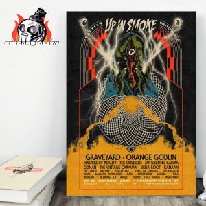 Up In Smoke Festival Official Line Up Poster At Kozertfabrik 27 On Ocotober 3rd To 5th 2025 Home Decor Poster Canvas