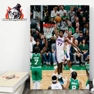 VJ Edgecombe Philadelphia 76ers Posterize Dunk NBA Opening Night Versus Boston Celtics Home Decor Poster Canvas
