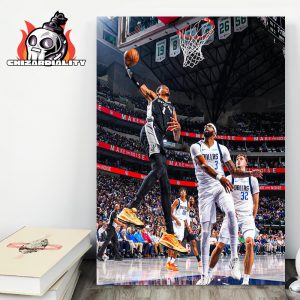 Victor Wembanyama San Antonio Spurs Air Wemby Poster NBA Opening Night Versus Dallas Marvericks Home Decor Poster Canvas