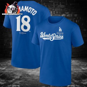 Yoshinobu Yamamoto Los Angeles Dodgers 2025 World Series Name And Number Two Sided Classic T-Shirt