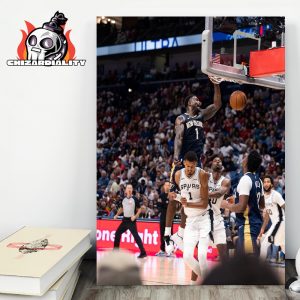 Zion Williamson Posterize Dunk On Victor Wenbanyama NBA 2025 Pelicans Versus Spurs Home Decor Poster Canvas Zion Williamson Posterize Dunk On Victor Wenbanyama NBA 2025 Pelicans Versus Spurs Home Decor Poster Canvas